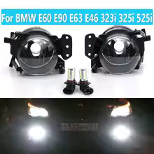 Faros antiniebla para coche, luces LED antiniebla halógenas para BMW E60, E90, E63, E46, 323i, 325i, 525i, 63176910792